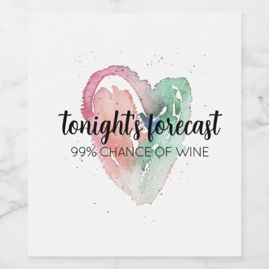 おもしろいウォーターカラーワインラバー引用文 ワインラベル (シングルラベル)