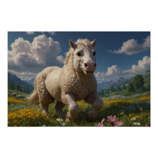 おもしろいウクライナウールタフテッドホース ポスター (正面)