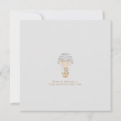 おもしろいウッドランドテディベアバルーンベビーシャワー 招待状 (裏面)