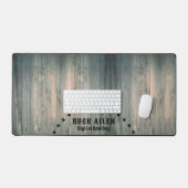 おもしろいウッド&スターズウエスタンルック名&タイトル デスクマット (キーボード&マウス)