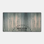 おもしろいウッド&スターズウエスタンルック名&タイトル デスクマット (正面)