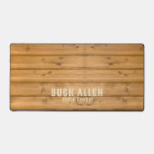 おもしろいウッド/洋風名とタイトル デスクマット (正面)