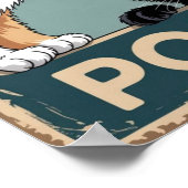 「おもしろいウンチしてるの？」 カリコ虎猫&ブラックキャット ポスター (角)