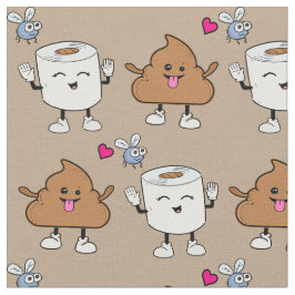 おもしろいウンチ絵文字紙模様 ファブリック