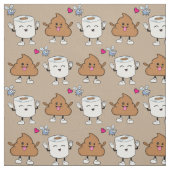 おもしろいウンチ絵文字紙模様 ファブリック (見本)