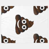 おもしろいウンチ絵文字 フリースブランケット (正面(横))