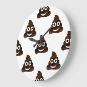 おもしろいウンチ絵文字 ラージ壁時計 (傾斜)