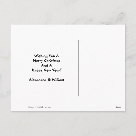 おもしろいエイリアンサンタギークユーモアLGMユニークホリデイ シーズンポストカード (裏面)