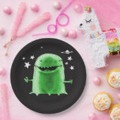 おもしろいエイリアンスタイルイラストレーション ペーパープレート (パーティー)