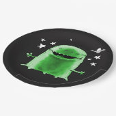 おもしろいエイリアンスタイルイラストレーション ペーパープレート (アングル)