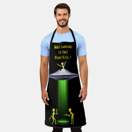 おもしろいエイリアン🛸ビーガンユーモアBBQ エプロン