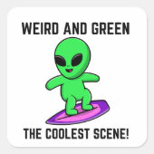 おもしろいエイリアン引用文 スクエアシール (正面)