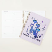 おもしろいエイリアン猫 |トイレに行こう プランナー手帳 (ディスプレー)