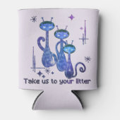 おもしろいエイリアン猫 |トイレに行こう 缶クーラー (正面)