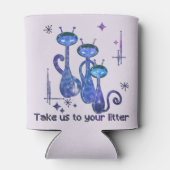 おもしろいエイリアン猫 |トイレに行こう 缶クーラー (裏面)