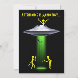 おもしろいエイリアン🎅🛸 UFOハローウィンパーティ 招待状
