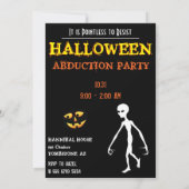 おもしろいエイリアン🎅🛸 UFOハローウィンパーティ 招待状 (裏面)