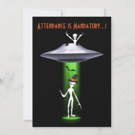 おもしろいエイリアン🎅🛸 UFOハローウィンパーティ 招待状