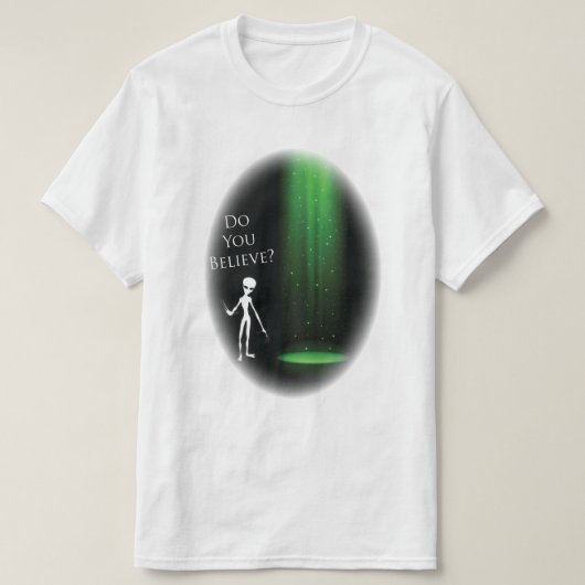 おもしろいエイリアン🎅🛸 UFOハローウィンパーティ Tシャツ (デザイン正面)