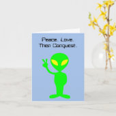 おもしろいエイリアンSFマンガ地球外芸術 カード (黄色い花)