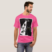 おもしろいエイリアンUfo宇宙船の猫。猫おもしろい値リスト Tシャツ (正面フル)