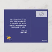 おもしろいエイリアンufo宇宙船ボーイズ感謝していユーハガキ ポストカード (裏面)