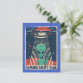 おもしろいエイリアンUFO宇宙陰謀 ポストカード (スタンド正面)