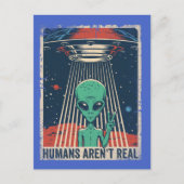 おもしろいエイリアンUFO宇宙陰謀 ポストカード (正面)