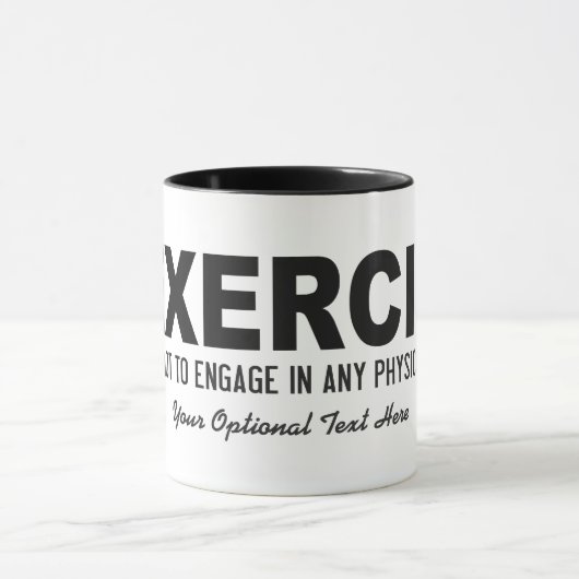 おもしろいエクササイズカスタム文字マグス マグカップ (中央)