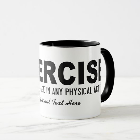 おもしろいエクササイズカスタム文字マグス マグカップ (正面右)
