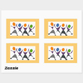 おもしろいエクササイズ 長方形シール (シート)