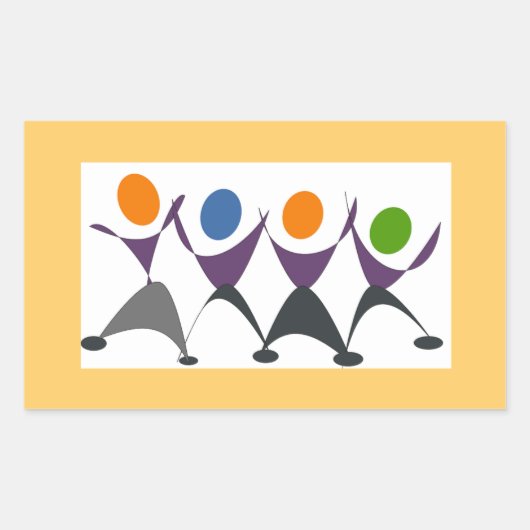 おもしろいエクササイズ 長方形シール (正面)