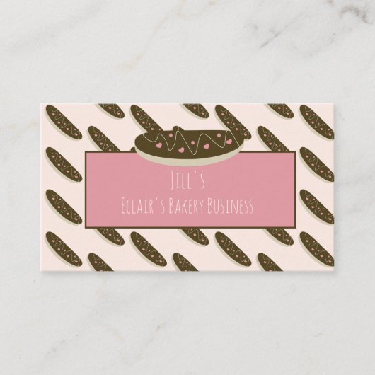 おもしろいエクレイドナッツハートピンクベーカリー 名刺 (正面)