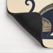 おもしろいエジインスパイアプト黒猫 マウスパッド (コーナー)