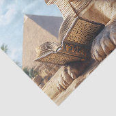 おもしろいエジプト読のスフィンクス像の古書 薄葉紙 (詳細)
