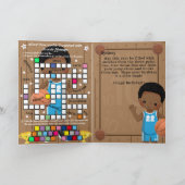 おもしろいエスニックボーイズ秘密メッセージハッピーバースデー カード (内部)