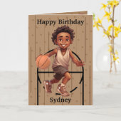 おもしろいエスニックボーイズ秘密メッセージハッピーバースデー カード (黄色い花)