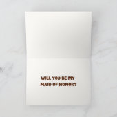 おもしろいエスプレッソマルティーニかわいいユニークメイド・オブ・オーナー(花嫁付き添い人) カード (内部)
