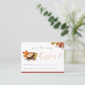 おもしろいエスプレッソ何人のキスシャワーゲームカード プレイスカード (スタンド正面)