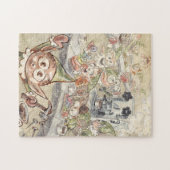 おもしろいエスプレッソ小妖精や小人パズル ジグソーパズル (横)