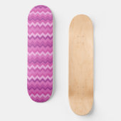 おもしろいエッジピンクジグザグ スケートボード (正面)