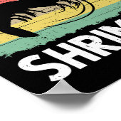 おもしろいエビカッコいいギフト女子男性へ魚釣りエビ ポスター (角)