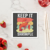 おもしろいエビ貝保It魚釣り スタンダードカクテルナプキン (インサイチュ)