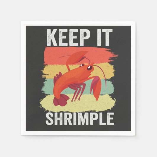 おもしろいエビ貝保It魚釣り スタンダードカクテルナプキン (正面)