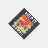 おもしろいエビ貝保It魚釣り スタンダードカクテルナプキン (角)