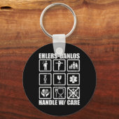 おもしろいエラーズダロス症候群認識度ギフトメンズウォーム キーホルダー (正面)