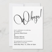 おもしろいエレガントおっ!」 延期さ結婚れたカード 招待状 (正面)