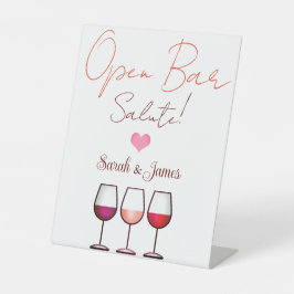 おもしろいエレガントなウェディングオープンバー番号台座記号 台座サイン