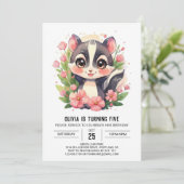 おもしろいエレガントスカンク誕生日 招待状 (スタンド正面)