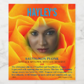 おもしろいエレガントパーソナライズされた誕生日 ワインラベル (シングルラベル)